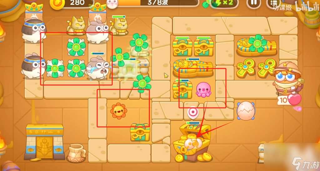 《保卫萝卜4》法老归来第二关通关攻略