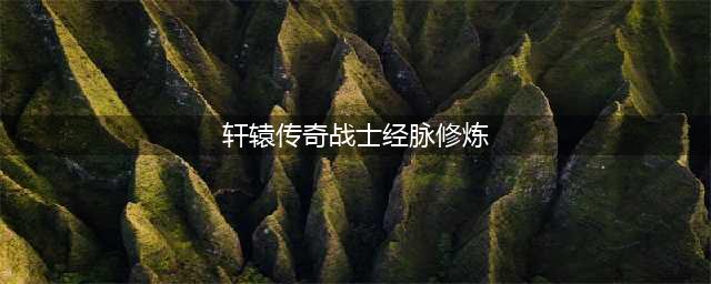 《轩辕传奇手游》经脉怎么加点 经脉加点推荐(轩辕传奇战士经脉修炼)