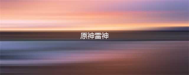 原神雷神国家队圣遗物搭配 原神雷神国家队怎么玩