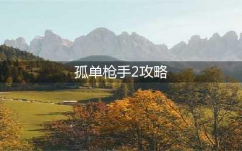 《孤单枪手2》如何通关 过关攻略分享(孤单枪手2攻略)