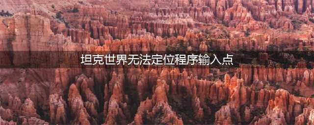 坦克世界重坦怎样定位 坦克世界重坦怎么样(坦克世界无法定位程序输入点)