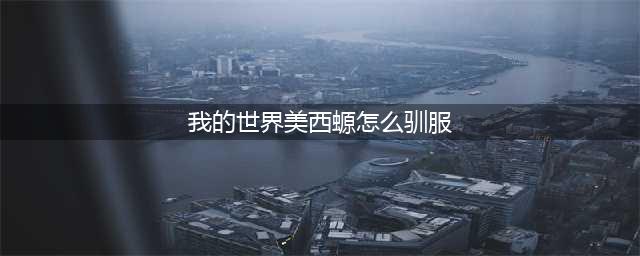 《我的世界》美西螈怎么驯服