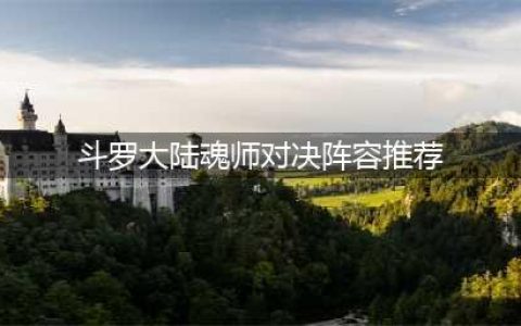 斗罗大陆魂师对决阵容推荐 2021平民玩家最强阵容搭配(斗罗大陆魂师对决阵容推荐)