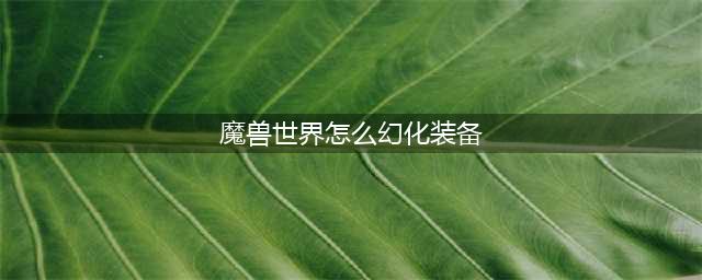 《魔兽世界》怎么幻化风剑 风剑幻化流程攻略(魔兽世界怎么幻化装备)