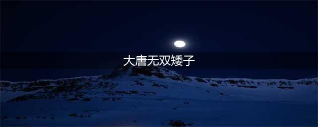 大唐无双手游这么可爱的矮子 一定是男孩子(大唐无双矮子)