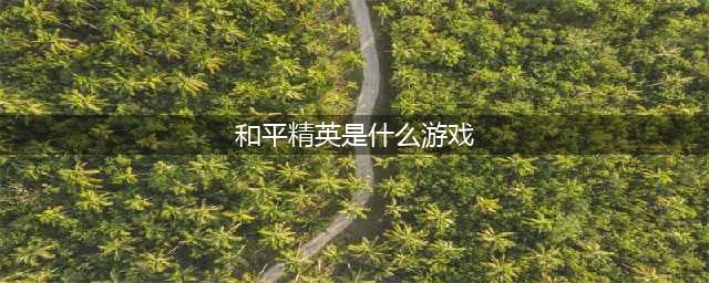 《和平精英》是什么游戏 和平精英与刺激战场有什么不一样(和平精英是什么游戏)