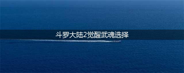 《斗罗大陆2绝世唐门》武魂选择大全 武魂觉醒选择哪个好(斗罗大陆2觉醒武魂选择)