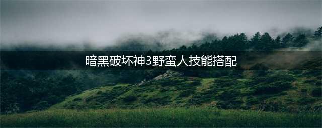暗黑破坏神不朽野蛮人技能怎么搭配 野蛮人技能搭配攻略(暗黑破坏神3野蛮人技能搭配)