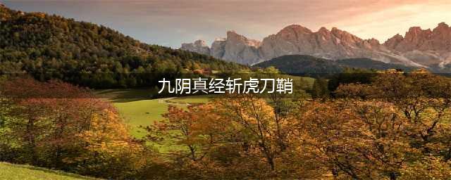 《九阴真经》金虎噬刃刀鞘怎么样 金虎噬刃刀鞘武器外观图鉴