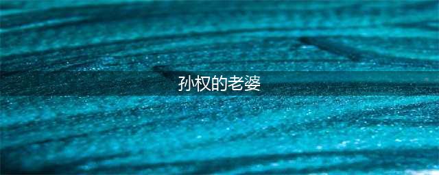 《三国志14》孙权老婆是谁 孙权老婆资料一览(孙权的老婆)