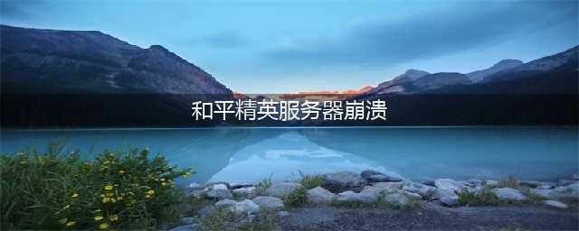《和平精英》无法连接服务器是怎么回事 无法连接解决方法分享(和平精英服务器崩溃)