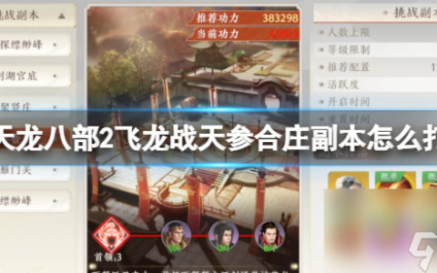 《天龙八部2飞龙战天》参合庄副本怎么打 参合庄副本攻略