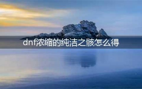 DNF浓缩的纯洁之骸怎么得-浓缩的纯洁之骸获取方法(dnf浓缩的纯洁之骸怎么得)