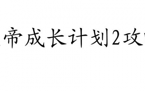 皇帝成长计划2攻略-怎么让游戏更加快乐