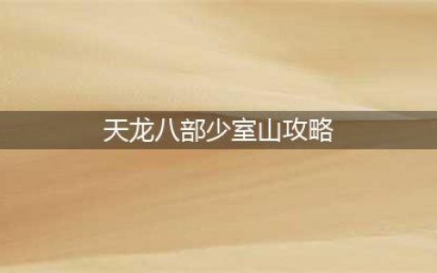 天龙八部少室山副本怎么打 少室山副本打法攻略(天龙八部少室山攻略)