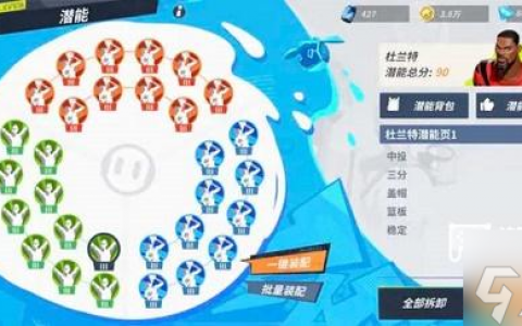 全明星街球派对杜兰特潜能推荐攻略