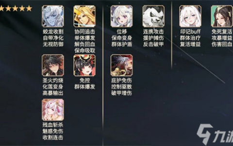 闪烁之光英雄排名T0最新