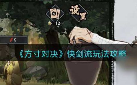 方寸对决快剑流是什么 方寸对决快剑流玩法攻略推荐