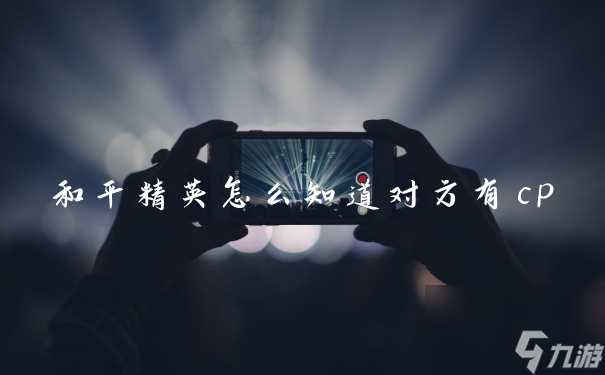 和平精英怎么知道对方有cp