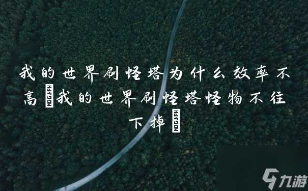 我的世界刷怪塔为什么效率不高 我的世界刷怪塔怪物不往下掉