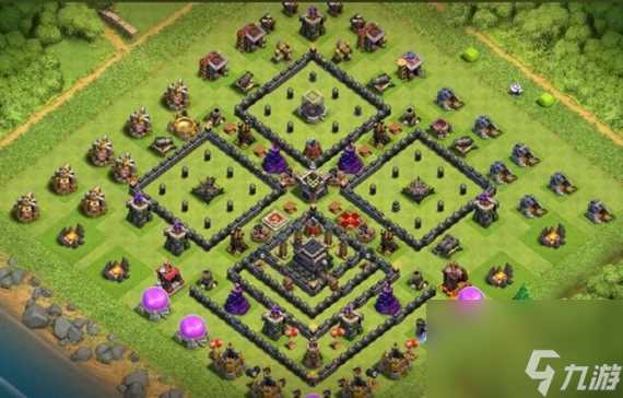 部落冲突9本最强防御布阵怎么搭配 部落冲突九级大本营最强阵型链接