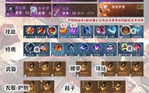 逆水寒手游血河职业搭配攻略 比武 帮战 PVE一图流