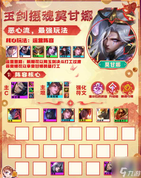 金铲铲之战玉剑摄魂莫甘娜阵容怎么搭配 玉剑摄魂莫甘娜阵容装备搭配攻略