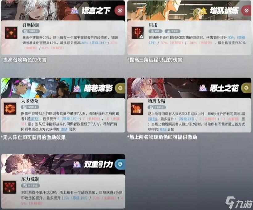 白荆回廊物理队怎么玩 物理召唤队搭配