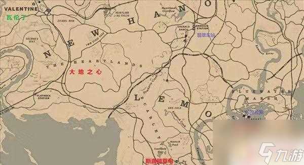 荒野大镖客营地名字 荒野大镖客2地图中英文对照