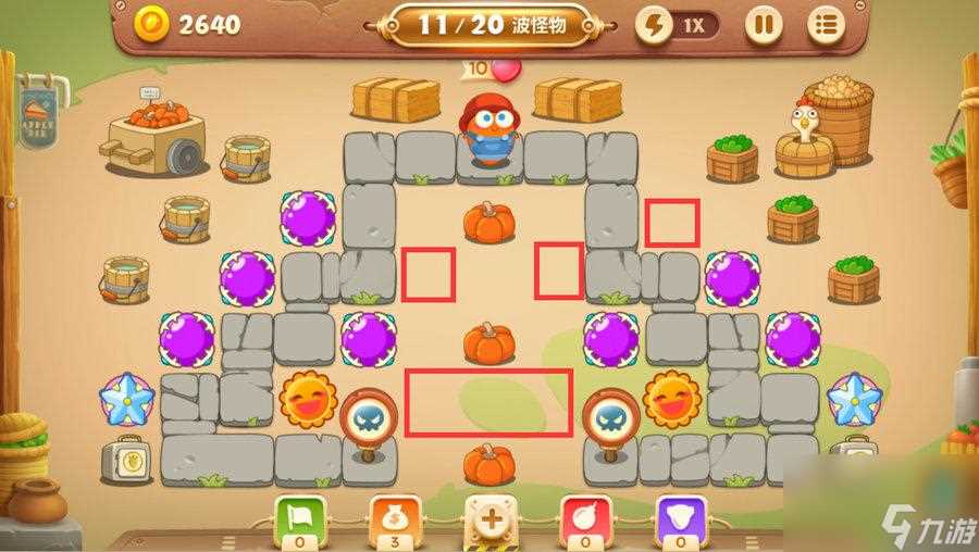 保卫萝卜挑战攻略43关怎么过 保卫萝卜3集市第43关金萝卜攻略