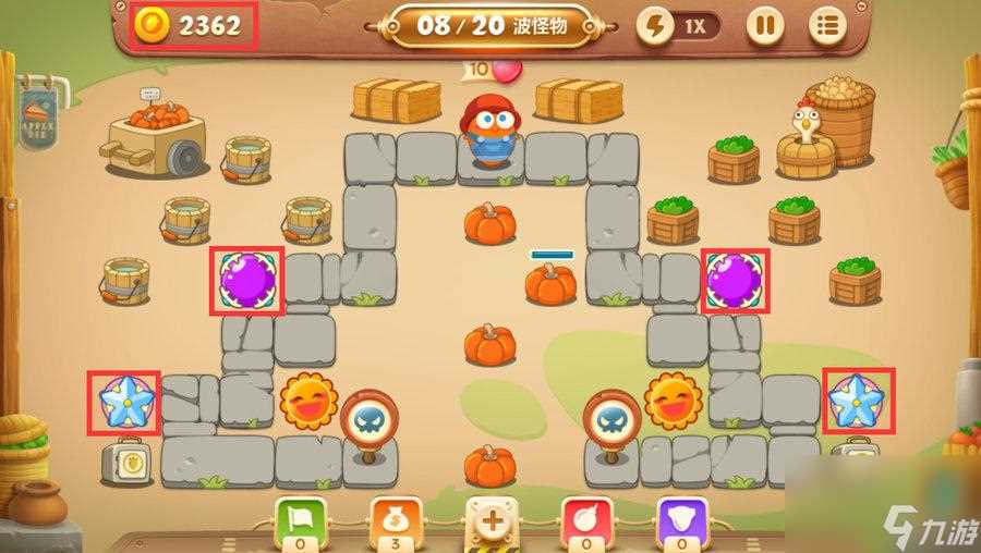 保卫萝卜挑战攻略43关怎么过 保卫萝卜3集市第43关金萝卜攻略