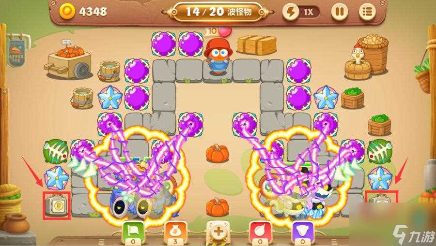 保卫萝卜挑战攻略43关怎么过 保卫萝卜3集市第43关金萝卜攻略