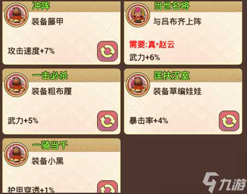 真三国录赵云技能属性缘分随从推荐 具体介绍