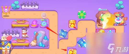 《保卫萝卜4》阿波与魔法宝藏第39关图文攻略