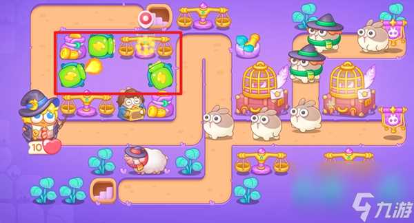 《保卫萝卜4》阿波与魔法宝藏第107关图文攻略