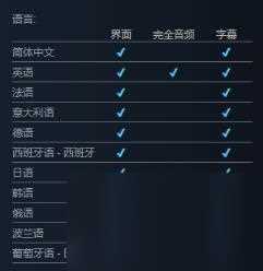 燧石枪黎明之围支持语言介绍