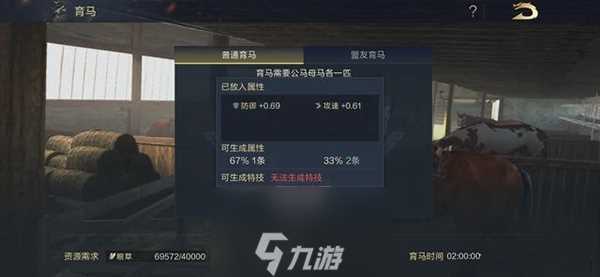 鸿图之下育马攻略 育马技巧属性特技介绍