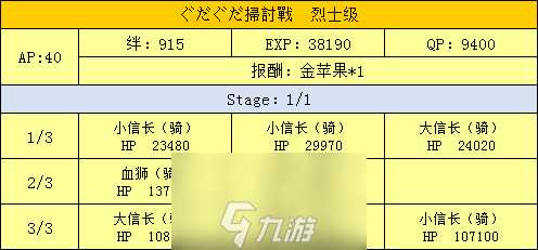 FGO扫荡战烈士级配置攻略 扫讨战配置掉落