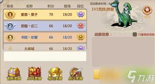 石器时代手游《恐龙神奇宝贝》排位新赛季