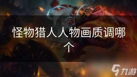 怪物猎人人物画质调哪个