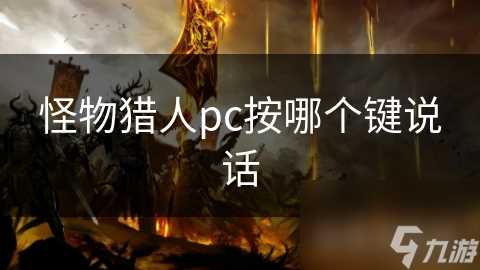怪物猎人pc按哪个键说话