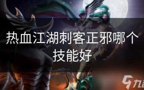 热血江湖刺客正邪哪个技能好