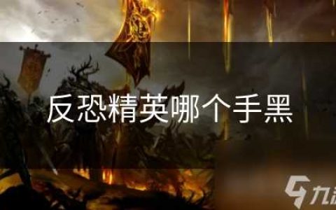 反恐精英哪个手黑
