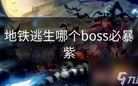 地铁逃生哪个boss必暴紫